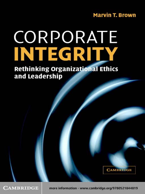 Title details for Corporate Integrity by Marvin T. Brown - Available